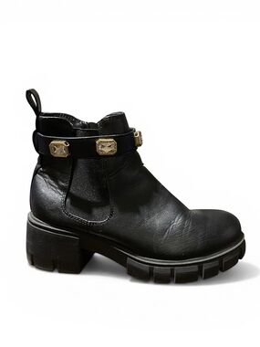 Madden NYC Amulet ankle Booties Womens 8 Black Clunky 90s Grunge Chelsea Boots